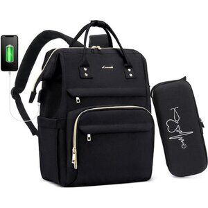 Nurse Backpack Laptop Backpack for Women with Stethoscope Case & USB
